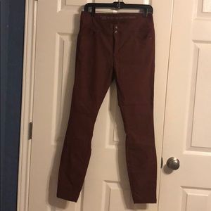 Toad & Co Flextime Skinny Maroon size 10